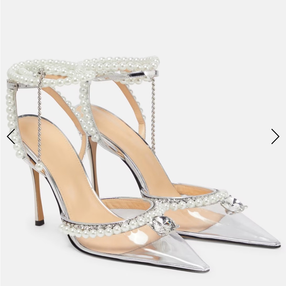 Mach & Mach Pearl Embellished Shoes